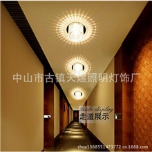 厂家批发水晶过道灯LED玄关灯饰走廊吸顶灯卧室客厅灯具