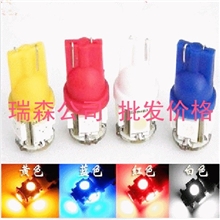 LEDT105050灯珠5灯SMD三芯片T10示宽灯汽车LED5050灯珠