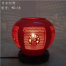 陶瓷台灯&ldquo;福到&rdquo;热卖中国红各式镂空工艺台灯批发