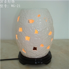 &ldquo;水晶&rdquo;透明台灯白玫瑰情侣灯送礼佳品灯具潮州陶瓷雕空台灯