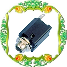 供应6.35mm单声道适用于开路音视频耳机插座