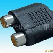 供应音视频转接头RCA母座一分二