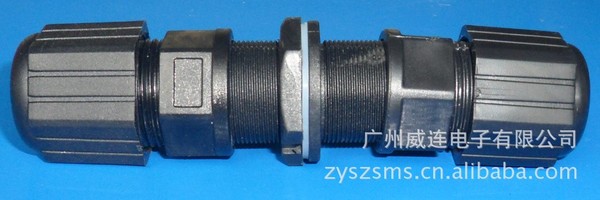 英制20mm大双头的工业以太网防水连接器,RJ45户外防水接头