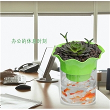 最便宜的办公室桌面可养鱼又可以种盆栽的迷你创意水族箱厂家批发