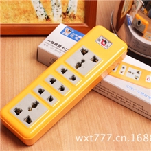 揭阳棉湖一体成型万能多功能12孔工业包胶排插座摔防爆12孔地拖