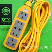 揭阳市普宁排插厂一体成型防爆包胶12孔带线排插座3米亿工颐达