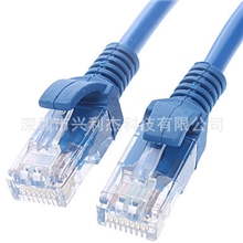 现货供应1米网线超五类网线cat5带水晶头优质网线跳线网络线