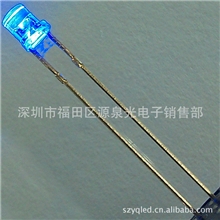 【专业批发】超高亮指示灯专用LED灯珠3MM平头蓝