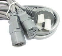 一分二电源线\灰色一分二电源线\全铜一分二电源线\一分二品字尾