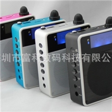 富锐科F8扩音器独创塔式双层音量支持U盘播放MP3收音机晨练