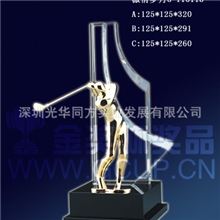 高尔夫奖杯旅游纪念品定制深圳奖杯批发元旦纪念品