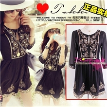 实拍呛口小辣椒3月22日美国迈阿密手工亮片钉珠连衣裙