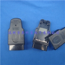 奥科莱OBDII汽车诊断插头，OBD连接器插头，黑色组装式5051系列