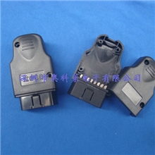 OBDII汽车诊断插头，OBD连接器，MS405/509，组装短体式