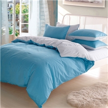 南通家纺床上用品精梳纯棉活性印花全棉素色纯色双拼双色四件套