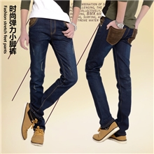 男式韩版弹力小脚牛仔长裤时尚青春潮流弹力修身牛仔长裤男装