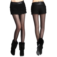 2013秋季最新款女裤韩版时尚蕾丝花边下摆修身女式短裤批发8812