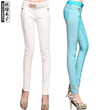 【清仓】新款女裤韩国时尚绣花铅笔裤女式品质小脚休闲裤9638