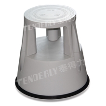 供应仓库超市理货用底部带可伸缩脚轮的取货凳,塑料脚凳,可移动