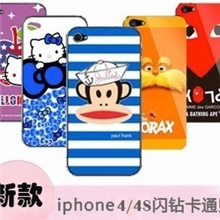 潮牌膜炫彩晶钻保护膜苹果4代闪钻卡通膜iphone44S手机贴膜系列