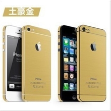 iPhone5土豪金贴膜苹果5贴纸外壳改装金色贴膜变身土豪金5S