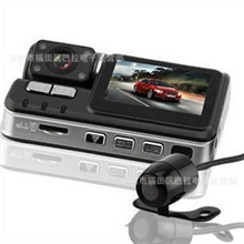 现货销售巴拉x6后挂式分体双镜头720P行车记录仪