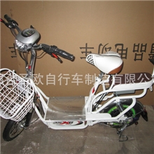 厂家直销时尚便捷电动自行车白色高雅电动车