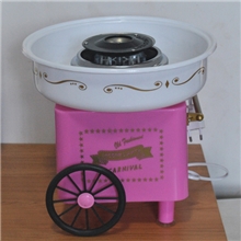 升级版复古小推车粉色迷你棉花糖机Minicottoncandymachine