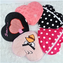 厂家批发防爆心形毛绒电热水袋舒棉绒暖手宝2000个以上优惠