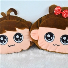 厂家批发2013新款毛绒卡通双插手电热水袋维尼夫妇Q版电暖手宝