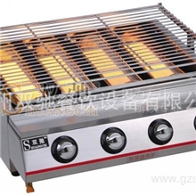 供应大四头不锈钢烤炉燃气环保烧烤设备SC-25
