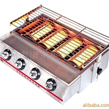 供应烧烤炉,不锈钢烧烤箱,四头燃气烧烤炉