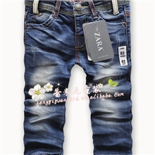 2013外贸童装牛仔裤Zar家牛仔裤a儿童长裤童装牛仔裤批发8803