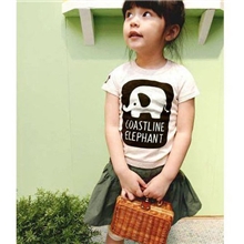 韩版童装T恤厂家直批可爱大笨象印花韩版童装夏款短袖T恤6124