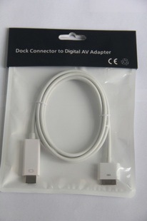 苹果iPad32iPhone44StoHDMI视频转换线高清线1.8米