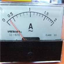 HUA华伟指针式电压表DH670-2A安培表毫安表微安表交流电流表