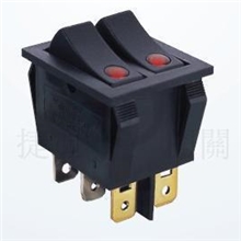 双按键带灯船型翘板波动开关，多种国际认证，品质可靠