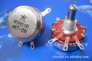 厂家直销单圈碳膜电位器WTH118-1A碳膜2W电位器WTH-1A现货供应