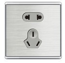 厂家直销不锈钢拉丝墙壁开关开关插座