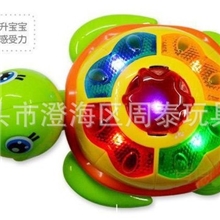 电动灯光音乐万向会下蛋的小乌龟闪光塑料玩具批发