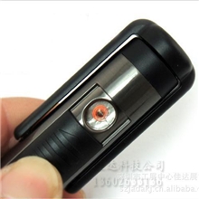 正品金属剃须刀礼品防风创意电子点烟器USB充电打火机批发