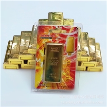 厂家直销金条USB充电打火机创意金属电子点烟器防风批发