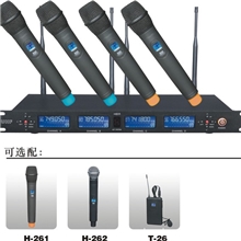 UHF专业无线麦克风，4信道，一拖四，红外自动对频，KTV无线话筒