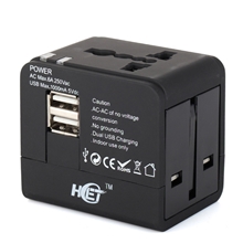 【企业采集】双USB全球通转换插座多合一USB转换插座万能转换插