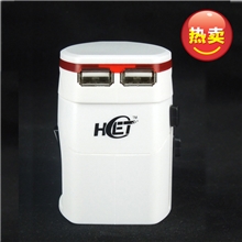 【企业采集】双USB全球通转换插座160国家通用万能旅行转换插头