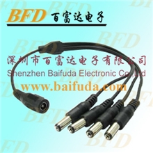 供应DC电源线1拖4，监控器电源分配线一出四DC电源线，DC电源线