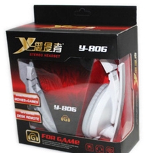 批发原装正品乐普士御侵者Y-806电脑头戴式耳机带麦超豪华大气