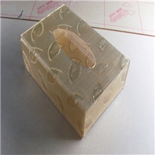 亚克力金叶纸巾盒金布纸巾盒定做酒店用高档纸巾盒厂家直销