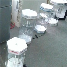 深圳旋转展示架，带灯陈列柜台