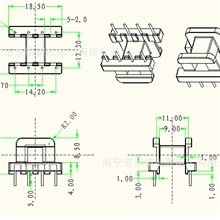 注塑骨架EE19卧式4+4电木骨架变压器骨架